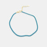 Samura anklet in turquoise waterproof enamel chain with gold clasp by Matte
