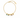 Syrath Anklet gold chain anklet with multicolor crystal charms on white background.