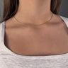 Model wearing Twine Necklace by Matte, gold filled twisted rope chain, 16 inch