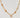 Xara necklace by Matte, gold filled chain with crystal pendant on white background